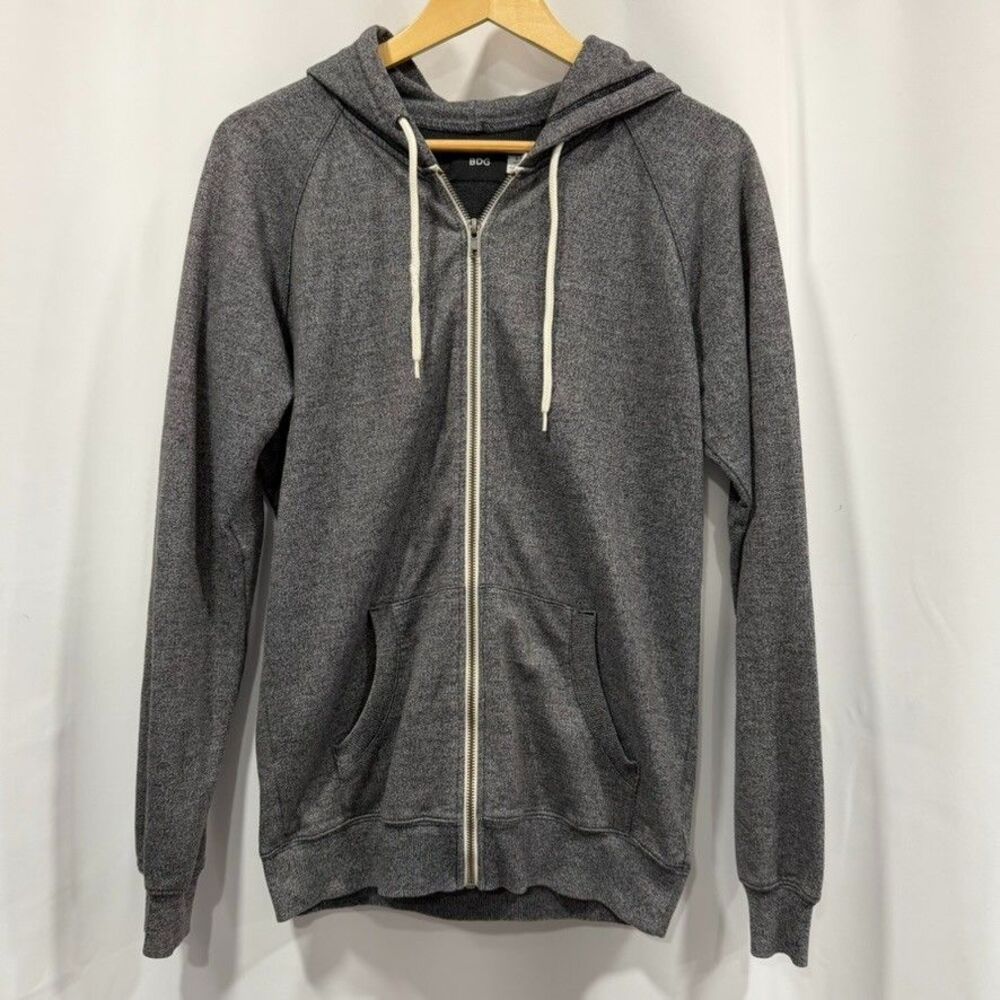 BDG Urban Outfitters Mens Small Full Zip Gray Sweatshirt Hoodie 621